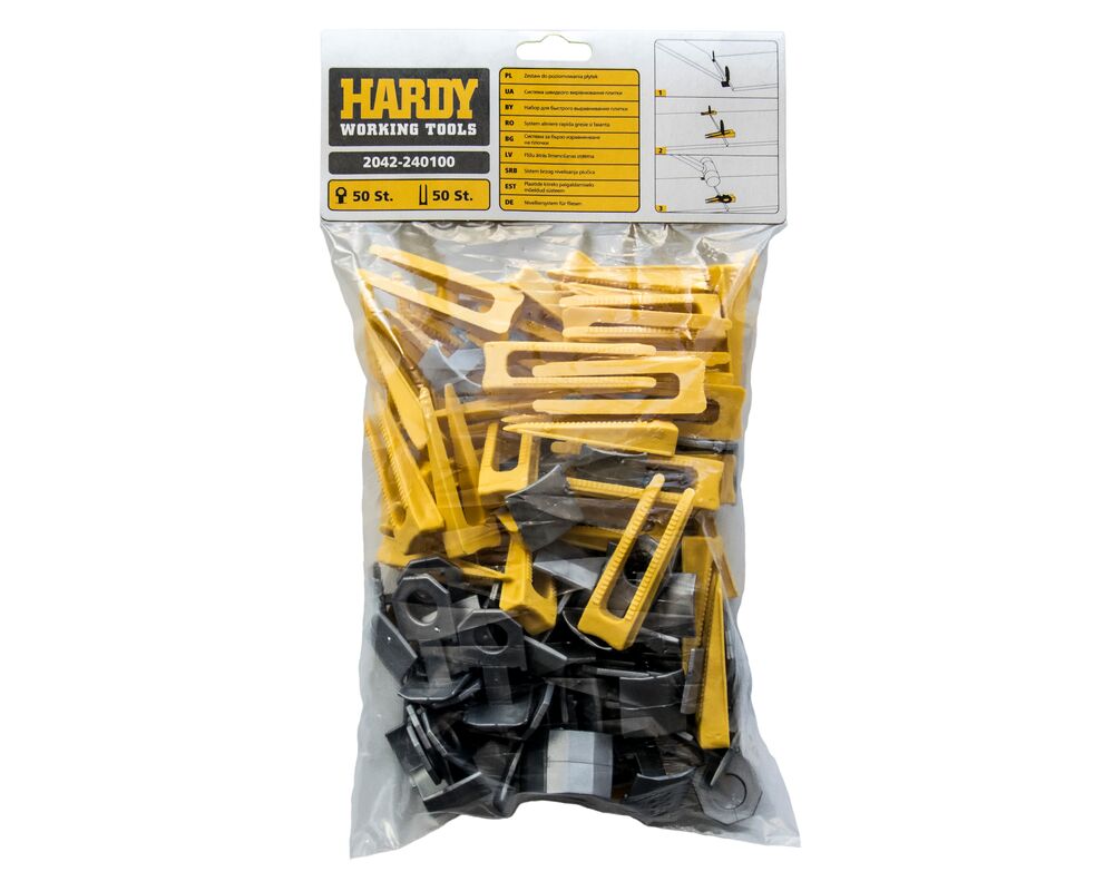 Zestaw klipsy 50 sztuk + kliny 50 sztuk HARDY