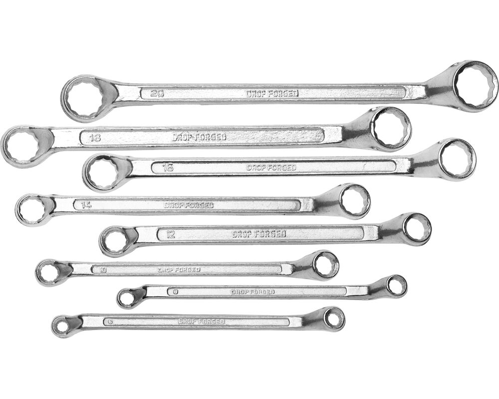 Klucz oczkowy głęboko odsadzony 6 - 22 mm zestaw 8 sztuk