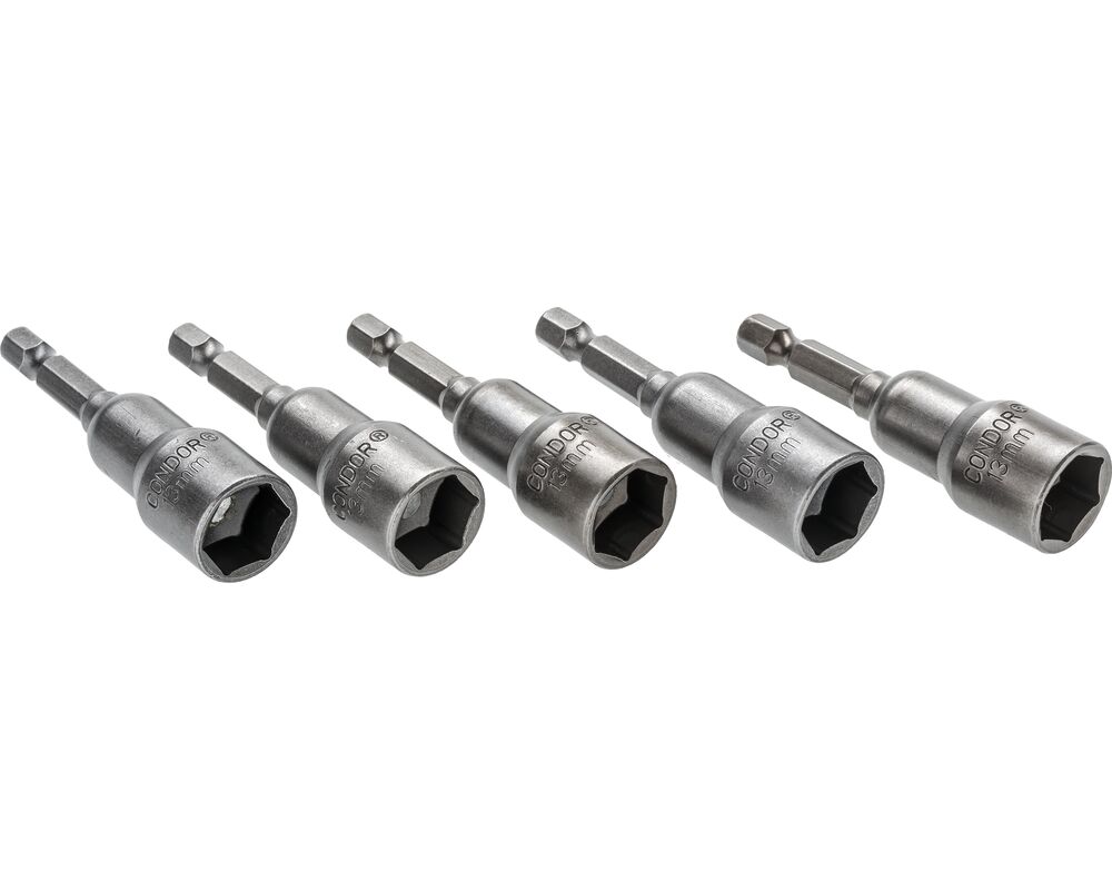 Nasadka z magnesem typ "Farmer" 13 mm, zestaw: 5 sztuk Condor