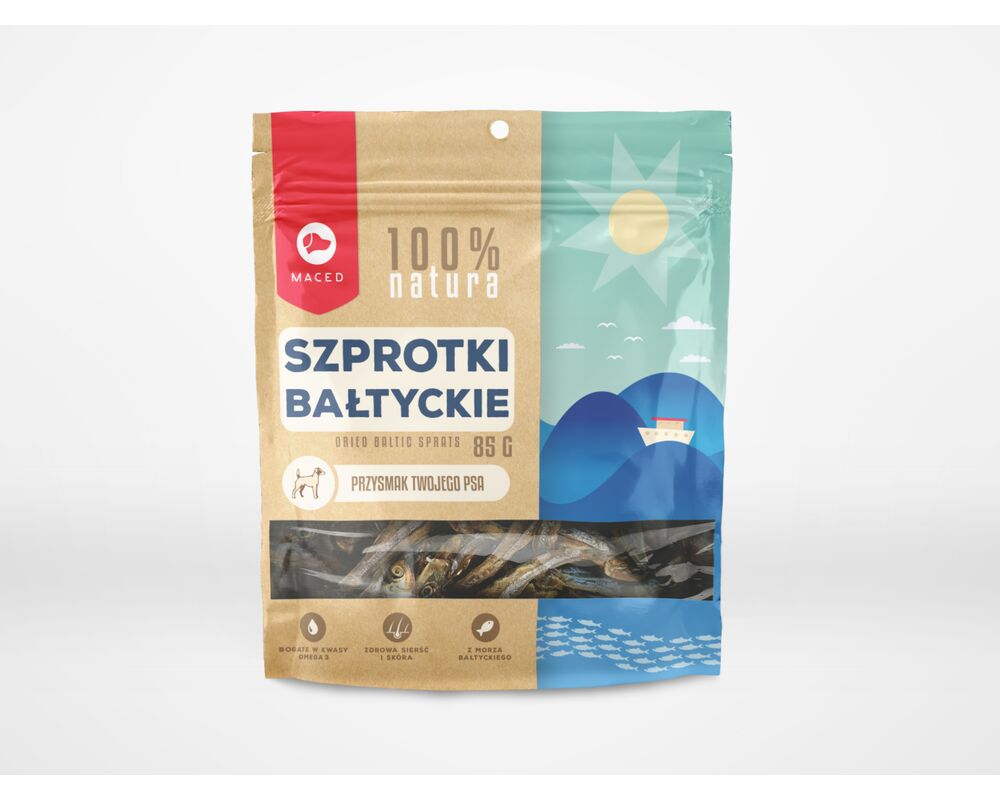 Przysmak dla psa szprotki bałtyckie 100% natura 85 g
