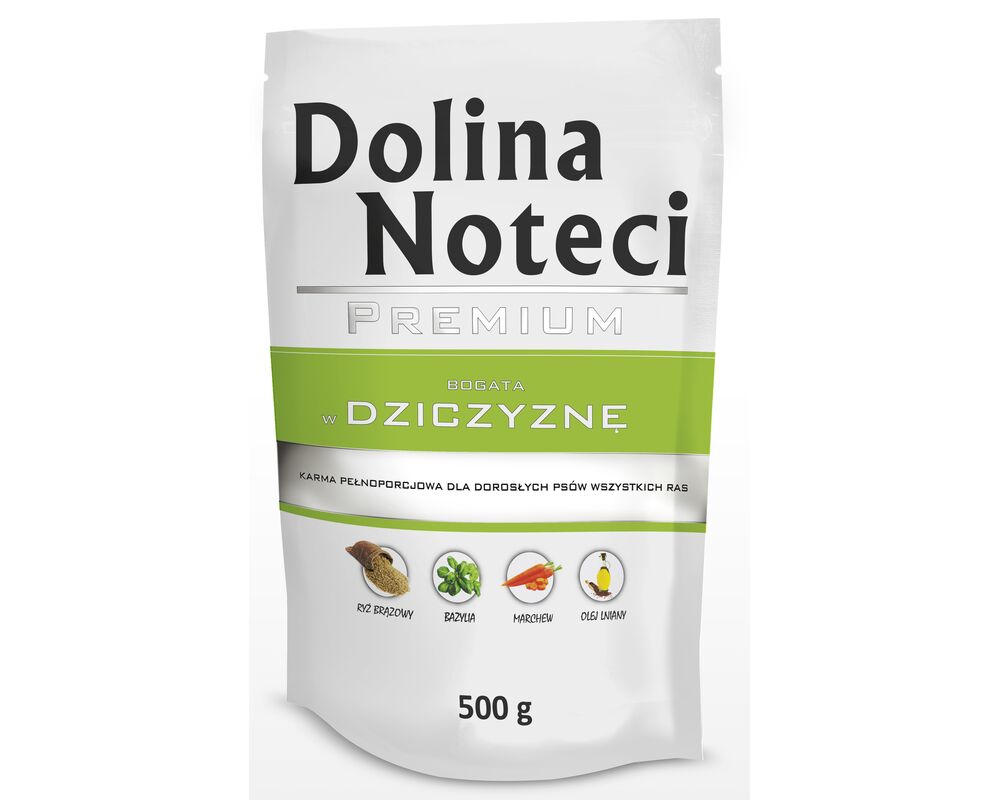 Karma mokra dla psa BOGATA W DZICZYZNĘ 500 g Dolina Noteci