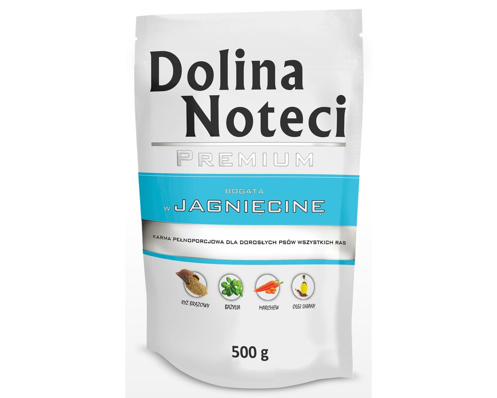 Karma mokra dla psa BOGATA W JAGNIĘCINĘ 500 g Dolina Noteci