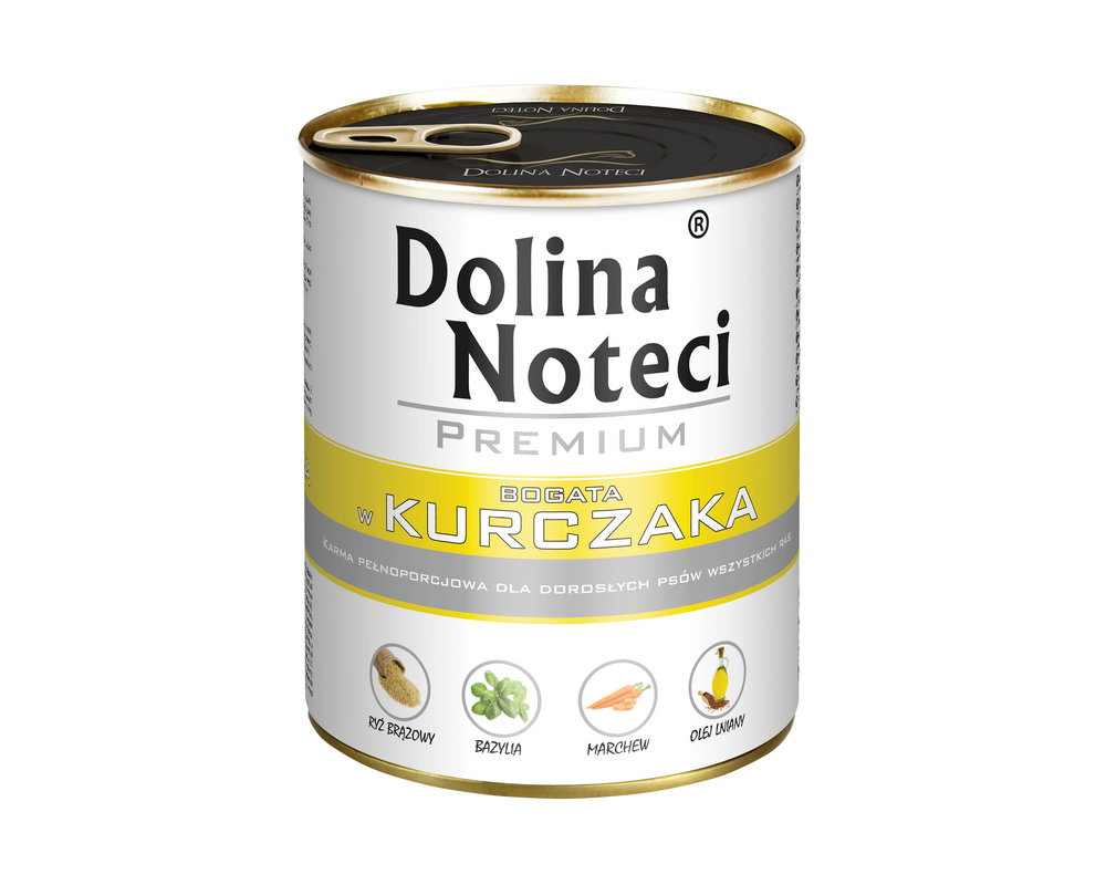 Karma mokra dla psa BOGATA W KURCZAKA 800 g Dolina Noteci