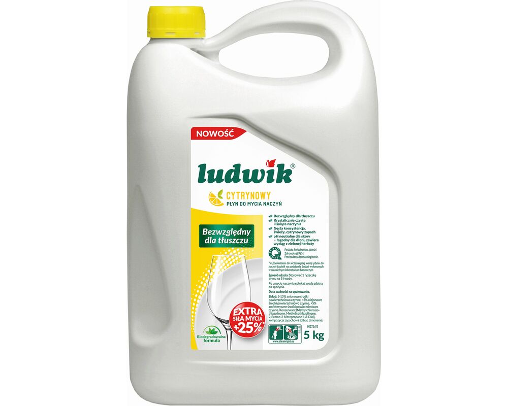 Płyn do mycia naczyń cytrynowy 5 kg Ludwik