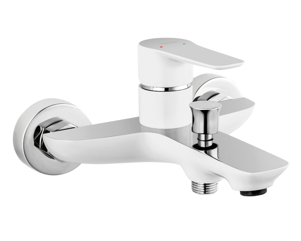 Bateria wannowa DORIS biała chrom