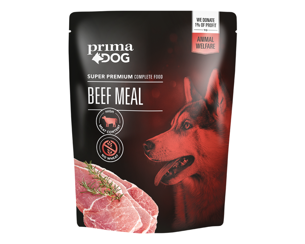 Karma dla psa 260 g danie z wołowiną Prima Dog