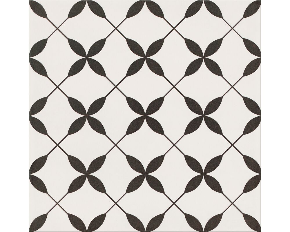 Gres szkliwiony Clover Pattern patchwork black 29,8 x 29,8 cm gat. I