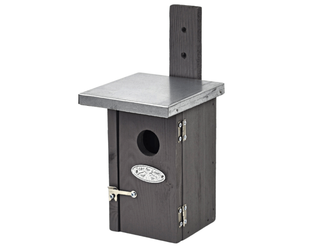 Domek dla ptaków czarny 25,2 x 11,4 x 13,5 cm