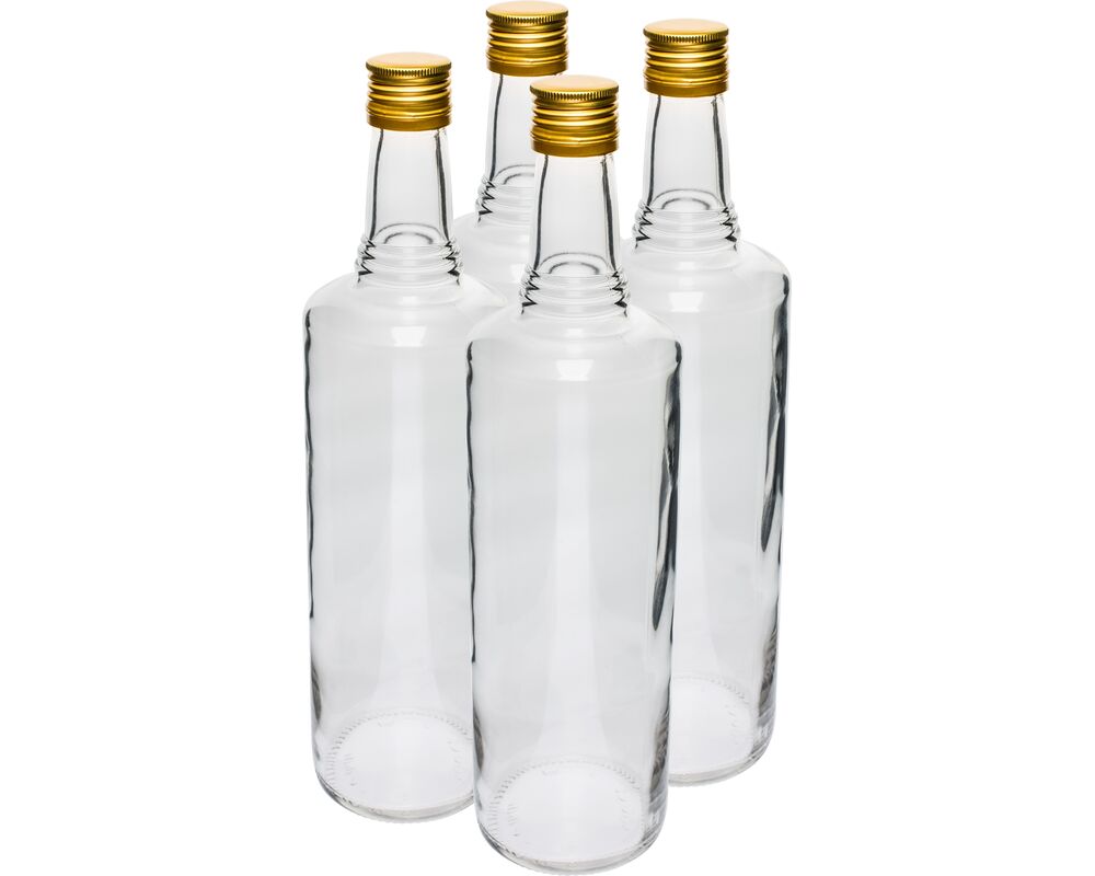 Butelka 1000 ml Italiano zakrętka biała 4 sztuki