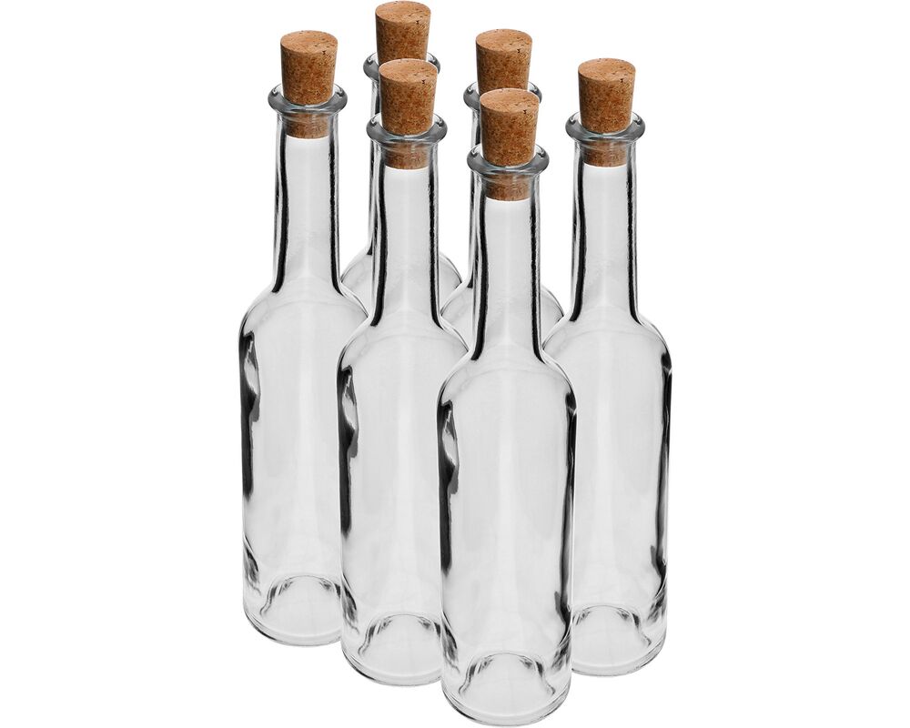 Butelka na nalewkę 350 ml 6 sztuk + 6 korków