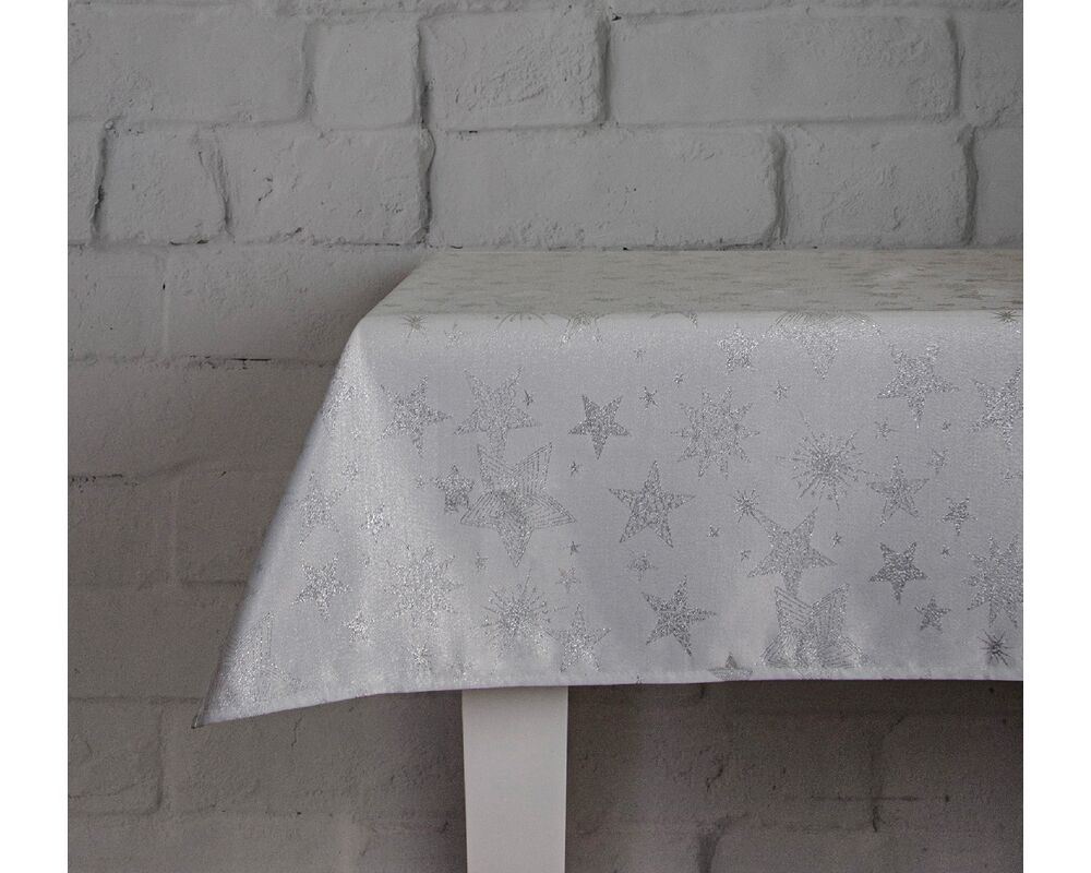 Obrus Shiny stars 130 x 180 cm srebrny