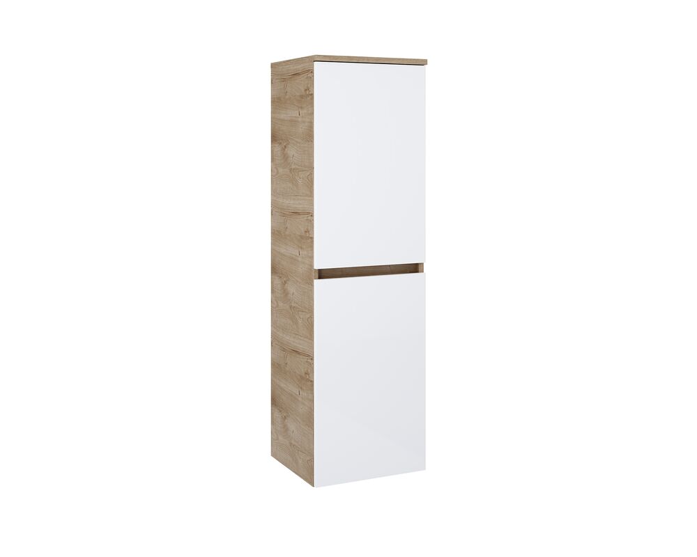 Szafka łazienkowa półsłupek biało-brązowa 120 cm Elita