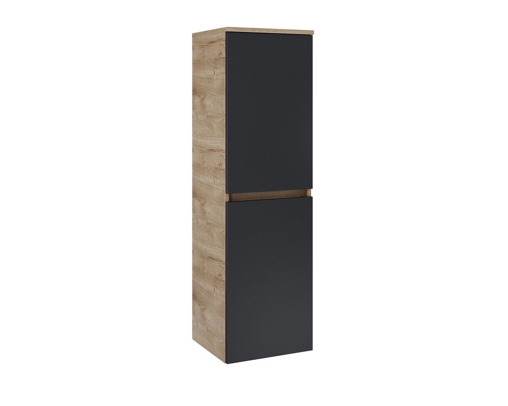 Szafka łazienkowa półsłupek czarno-brązowa 120 cm Elita