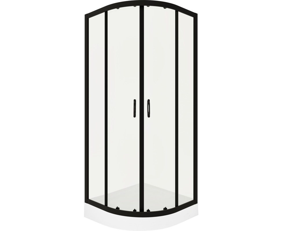 Kabina natryskowa prosta KP-KAMA-1580-T czarna 80 cm Liveno