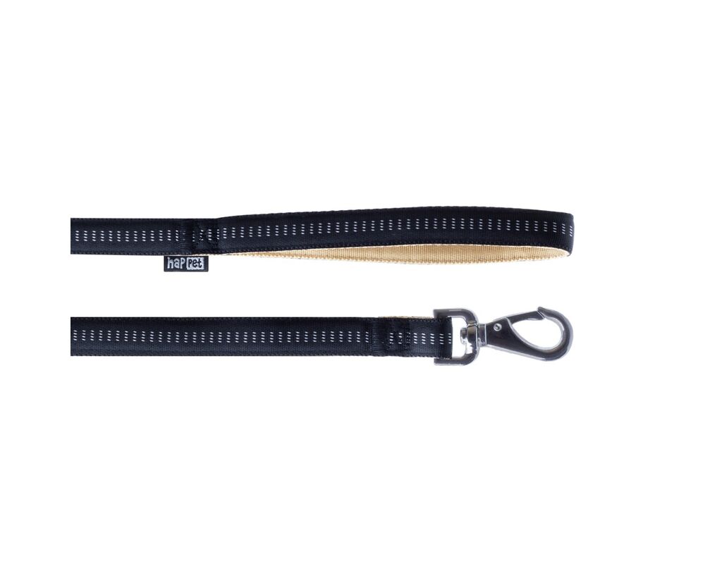 Smycz Soft Style czarny odblask M 1,5 cm