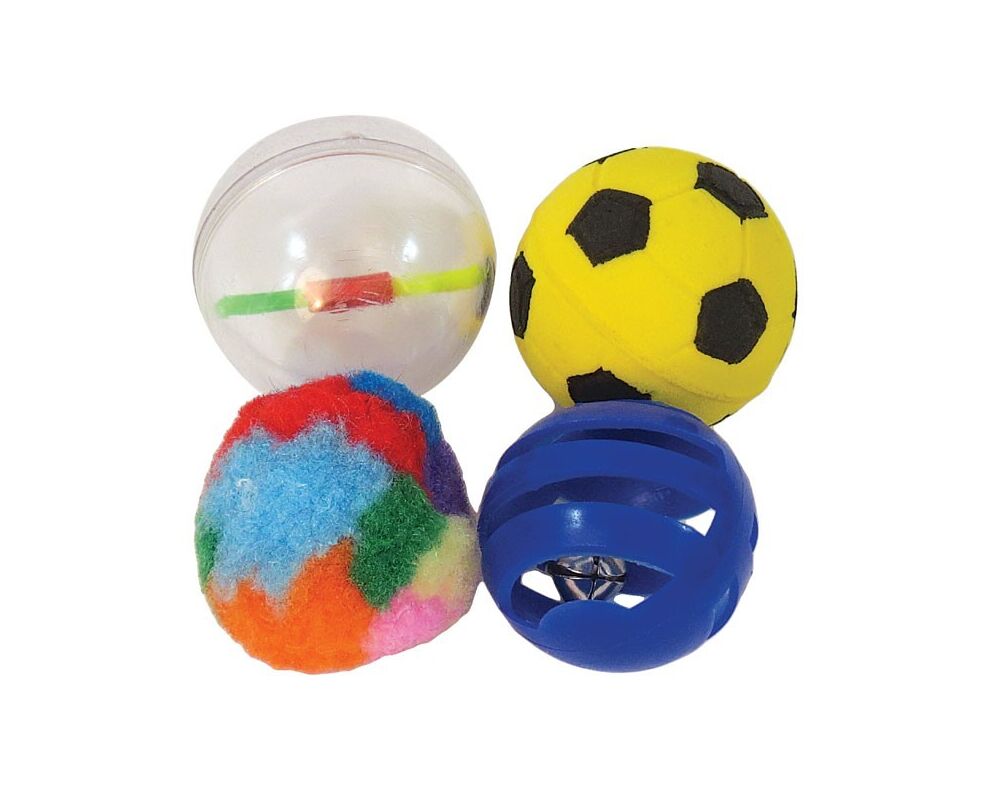 Piłki mix 4 cm, zestaw 4 sztuki K088
