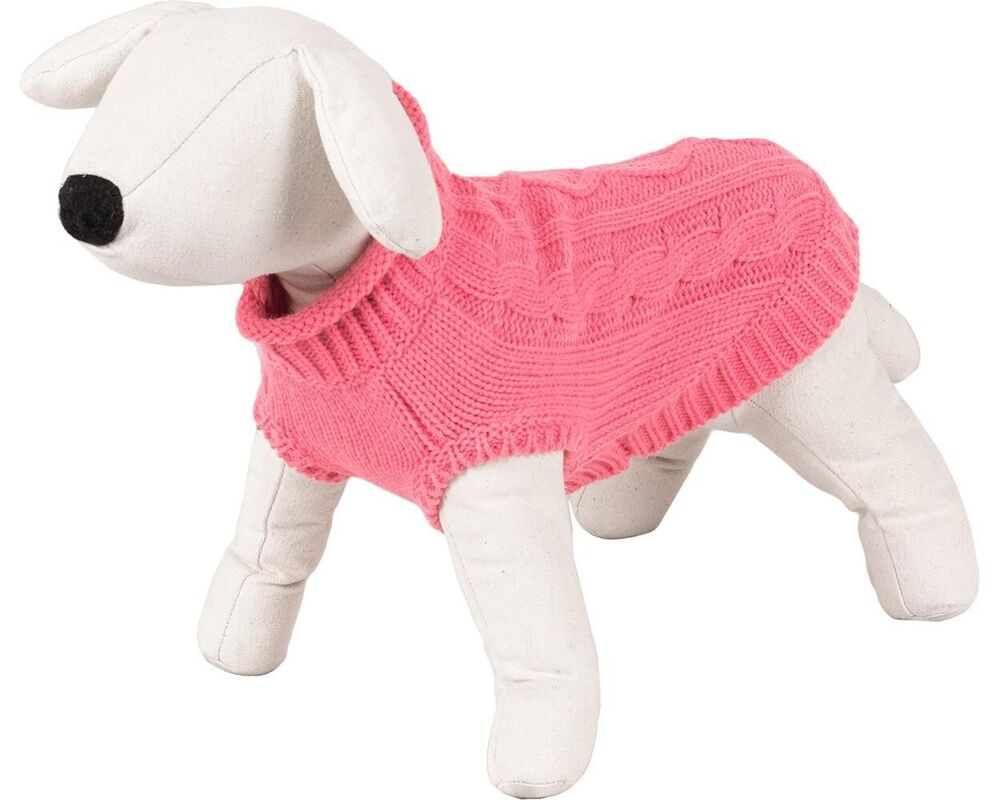 Sweterek różowy warkocze M 30 cm 490M