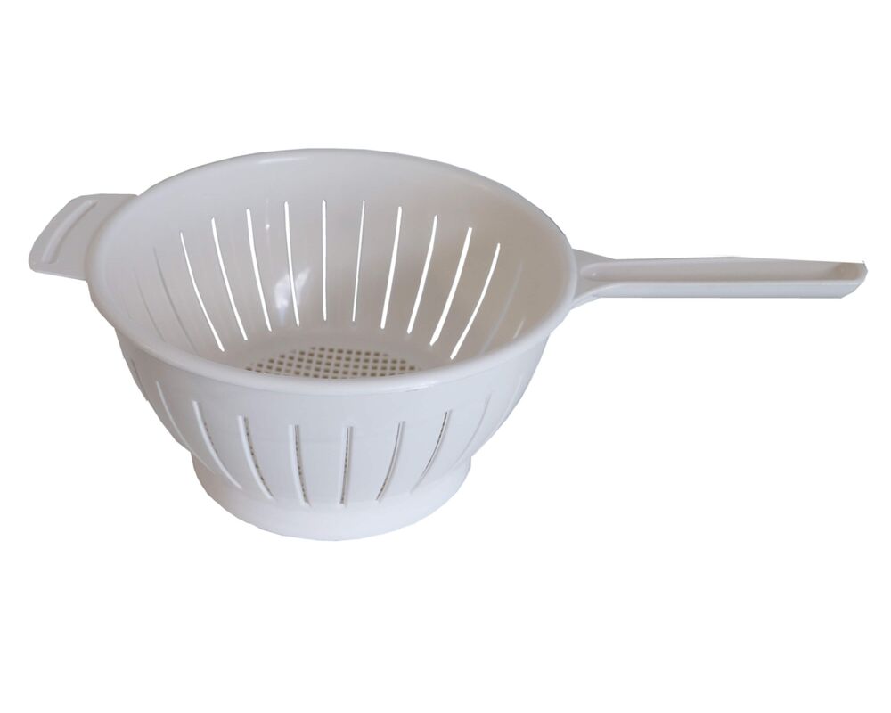 Cedzak z rączką VEGE 22 cm ecru
