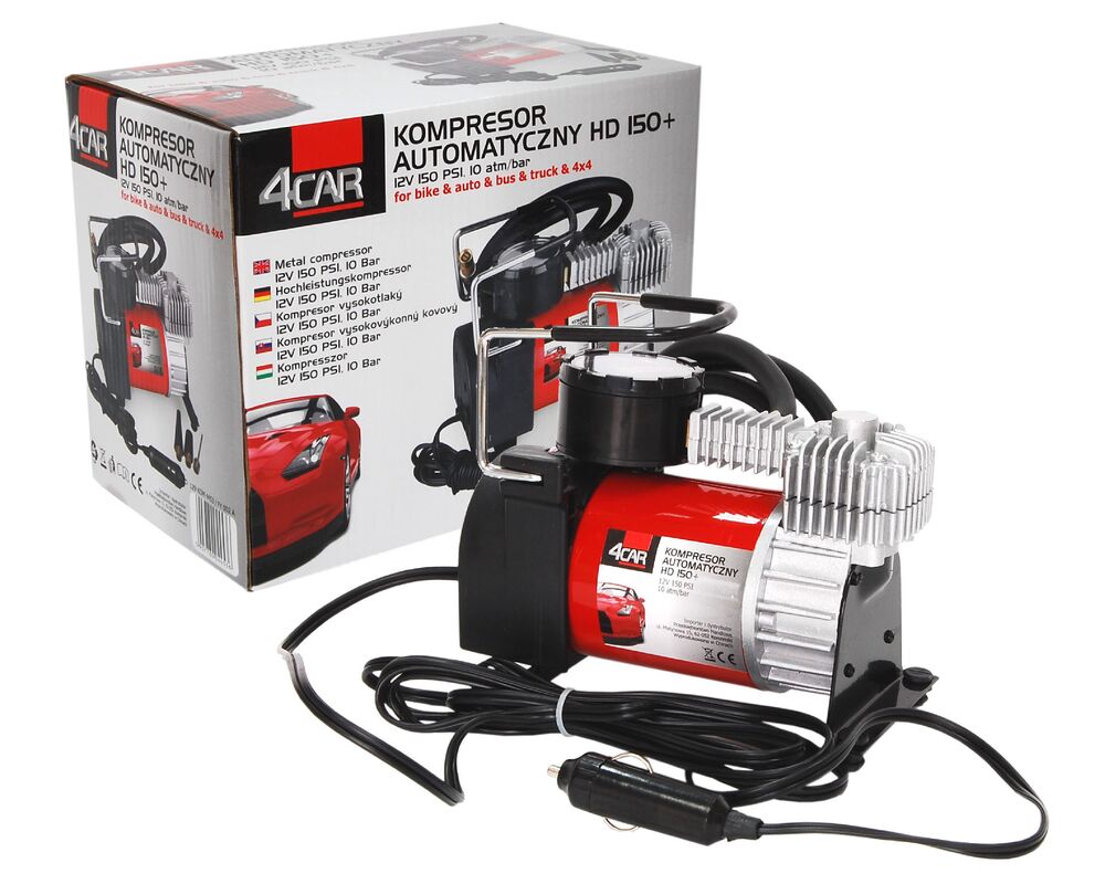 Kompresor HD150+ automatyczny 12V (10 atm) 4car