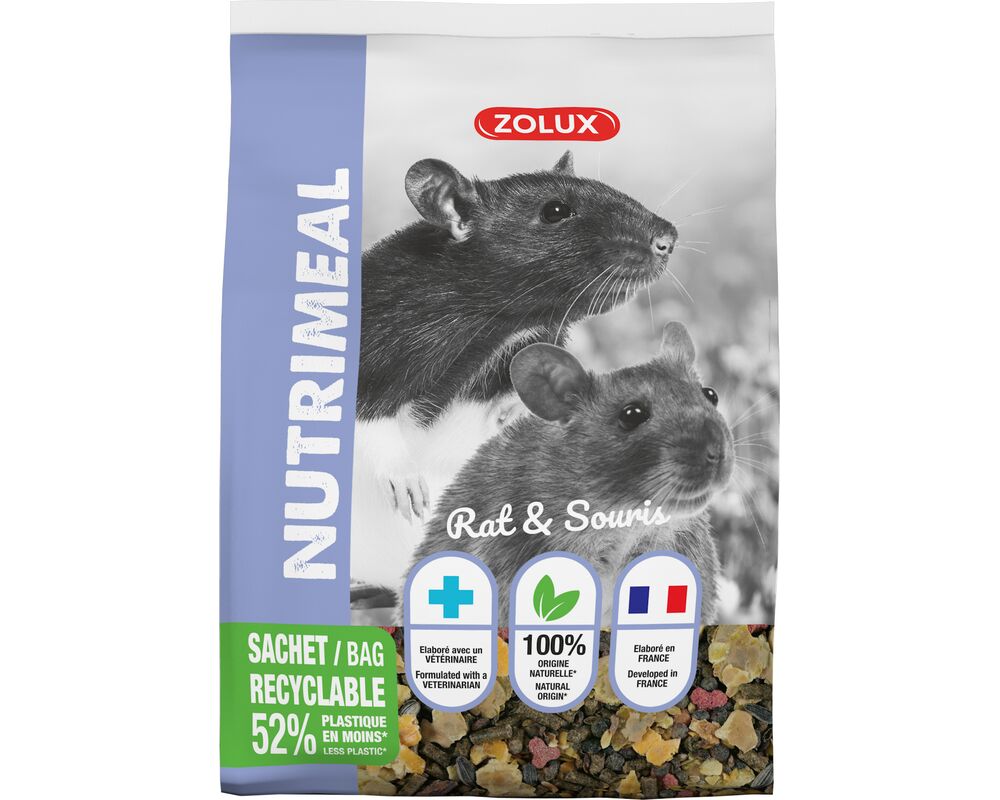 ZOLUX Mieszanka NUTRIMEAL 3 myszy,szczurów 800 g