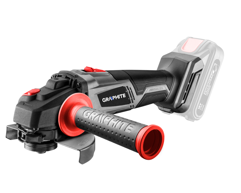Szlifierka kątowa akumulatorowa bezszczotkowa Energy+ 18V, Li-Ion, tarcza 125mm bez akumulatora GRAPHITE