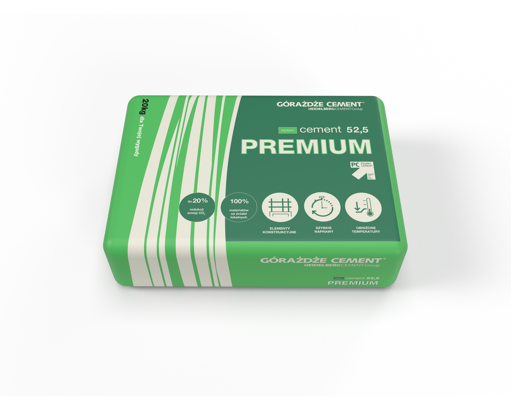 Cement Premium 52,5 CEM II/A-M(S-LL) 52,5N 20 kg Górażdże