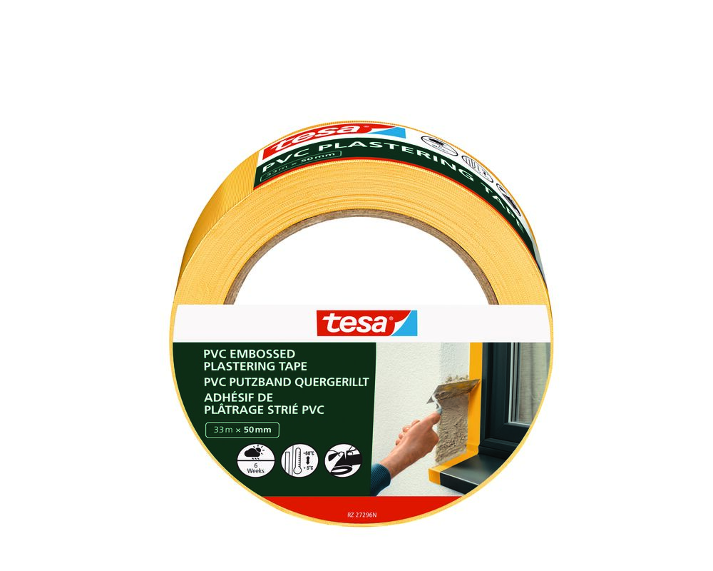 Taśma tynkarska PCV 50 mm x 33 m żółta