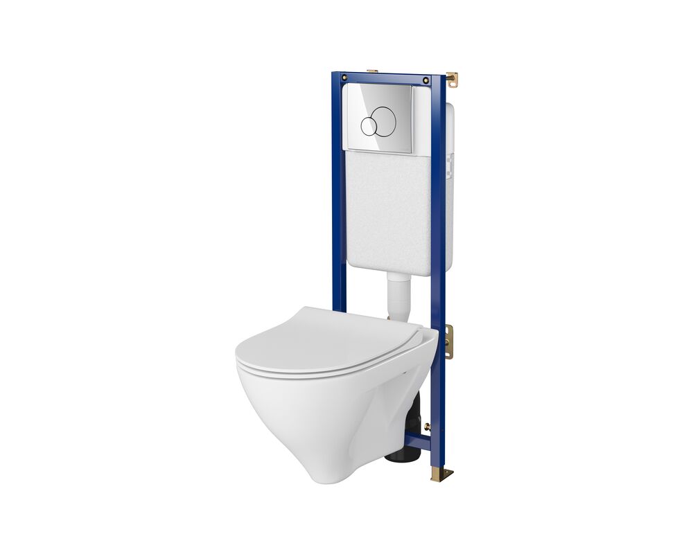 Zestaw podtynkowy bezkołnierzowy Mille chrom 51 x 117 x 45 cm Cersanit