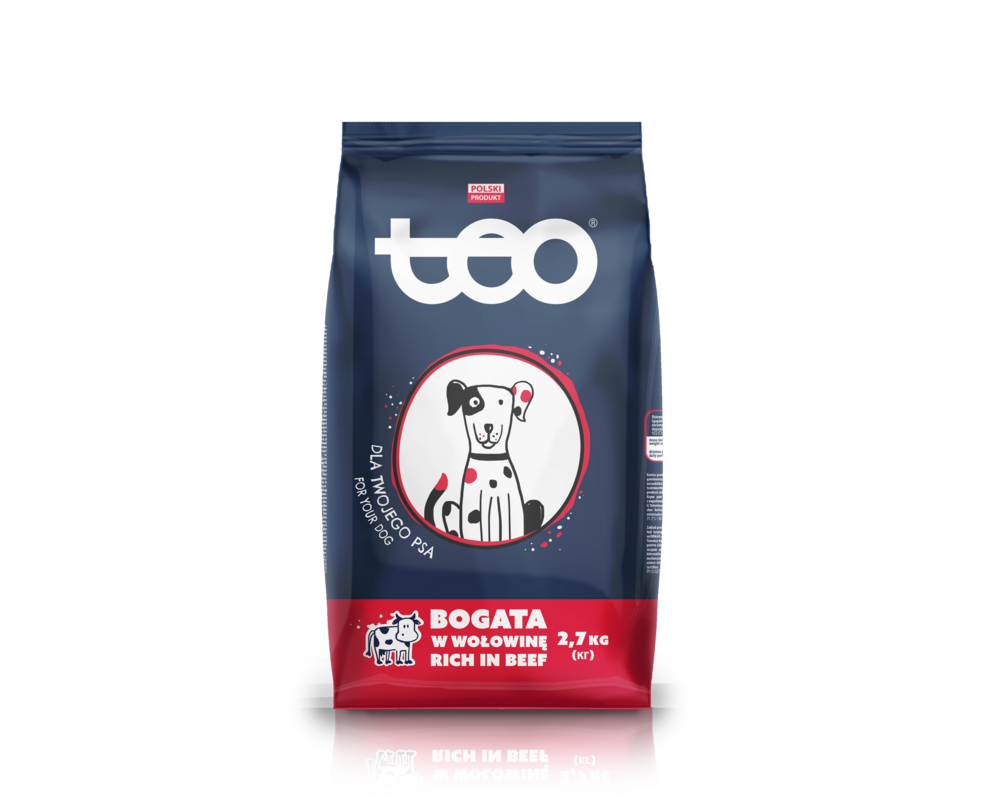 Karma sucha dla psa wołowina 2,7 kg TEO