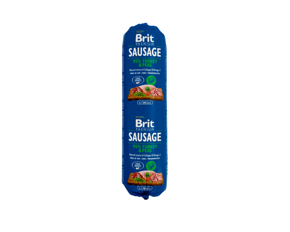 Baton mięsny dla psa indyk z groszkiem 800 g Brit