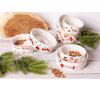 Miska porcelanowa dla psa świąteczna wzór III 15 x 15 x 5 cm