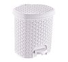 Kosz na śmieci z pedałem Tjark "rattan-style" 5,5 l nordic white