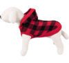 Sweter dla psa czerwono-czarny z kapturem XL-40 cm happet