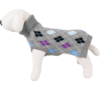 Sweter dla psa szary w romby z golfem S-25 cm happet