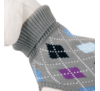 Sweter dla psa szary w romby z golfem S-25 cm happet