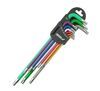 Zestaw kluczy TORX extra-długich, 9szt, kolor, S2, T10-T50 DEDRA