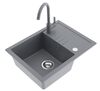 Zlewozmywak granitowy INA 58 x 44 cm z baterią U grey