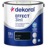 Farba plamoodporna do wszystkich pomieszczeń EFFECT 3in1 Czarny 2,5 l Dekoral