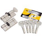 Komplet wkładek 2100 50/40 + 50/40G satyna Yale