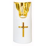 Świeca led z krzyżem C707 15cm