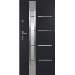 Drzwi zewnętrzne S68 LUNA lakomat-paski inox antracyt 90P 2Z/011/07