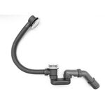 Syfon wannowy przelewowy ze spustem metalowym typu click clack