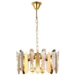 Lampa wisząca Rozalia 4 E14 złoty