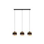 Lampa wisząca Kasja 3W E27 czarny, złoty