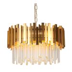 Lampa wisząca NARCYZ E14 złoto, transparentny