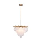Lampa wisząca ATENA E27 złoto, biały