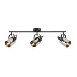 Listwa RIGET 3 E14 czarny/szary