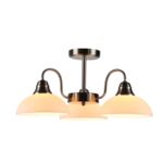 Żyrandol Kalista 3C E14 srebrny/biały