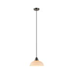 Lampa wisząca Kalista 1H E27 srebro, biały