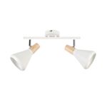 Listwa Felix 2 E14 biały/drewno